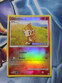 Pokemon TCG Chimchar Card Diamond & Pearl Reverse Holo Stamped 76/130 - Image 1