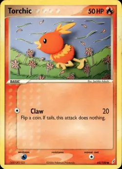 Torchic Common Crystal Guardians 65/100 Fire Normal Pokemon Card - Image 1