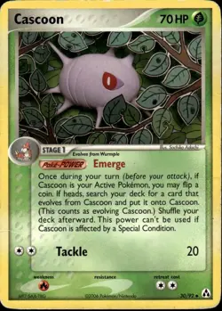 Cascoon Uncommon Legend Maker 30/92 Grass Normal Pokemon Card - Image 1