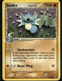 Seadra 022/101 Delta Species Rare Dragon Frontiers 22/101 Fighting Pokemon Card - Image 1