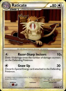 Raticate Uncommon Undaunted 34/90 Colorless Pokemon Card - Image 1