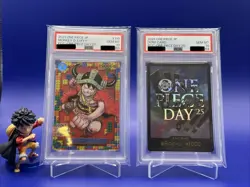PSA 10 Monkey D. Luffy P-110 & DON!! Card 2025 ONE PIECE DAY Sequential Set JP - Image 1