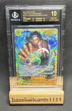 One Piece Card Game OP12-119 Bartholomew Kuma SEC Foil BGS 10 Black Label P2 - Image 1