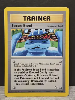 Focus Band 86/111 Neo Genesis Regular Rare Trainer Pokemon Card TCG WoTC - Image 1