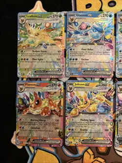 COMPLETE Eeveelution English EX 9 Card Set NM - Prismatic Evolutions - Image 2