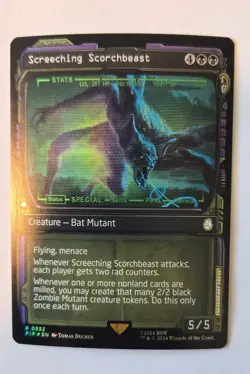Screeching Scorchbeast (Showcase) Universes Beyond: Fallout Foil - Image 1