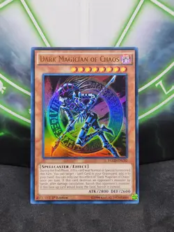 Yugioh Dark Magician of Chaos YGLD-ENC02 Ultra Rare 1st Edition NM - Image 1