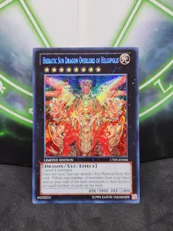 Yugioh Hieratic Sun Dragon Overlord of Heliopolis CT09-EN004 Secret Rare NM - Image 1