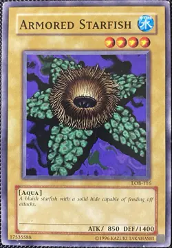 Armored Starfish LOB-116 The Legend of Blue Eyes White Dragon Unl. Yugioh Card - Image 1