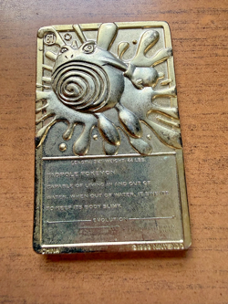 Pokemon Limited Edition 1999 Burger King Poliwhirl 23K Gold Plated Trading Card - Image 2