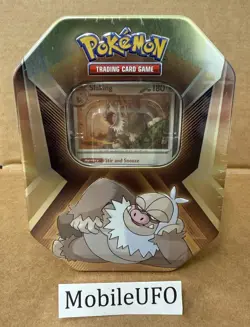 Slaking 2024 Pokemon TCG Triple Whammy Tin: 3 Foil Cards, 3 Booster Packs Sealed - Image 1