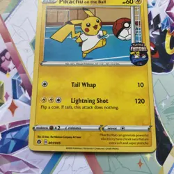 Pokemon Pikachu TCG On the Ball Promo Card 001/005 UK Exclusive Unsealed - Image 2