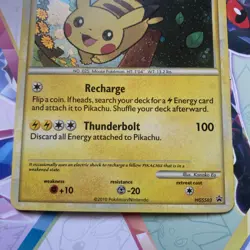 NM Pokemon Pikachu Holo Card HGSS03 Black Star Promo - Image 2