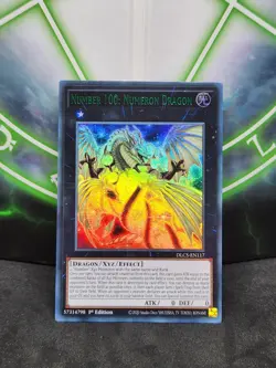 Yugioh Number 100: Numeron Dragon DLCS-EN117 Green Ultra Rare 1st Edition NM - Image 1
