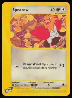 E-Reader Spearow 130/165 Expedition Kyoko Umemoto Pokemon TCG Card - Image 1
