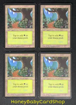 MTG Limited Edition Alpha 1993 Forest (B) x 4 (NMx2, LPx2) Playset LEA 93/94 - Image 2