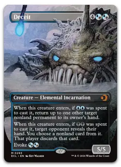 Deceit (Borderless) #293 (NM) Lorwyn Eclipsed ECL Magic MTG - Image 1