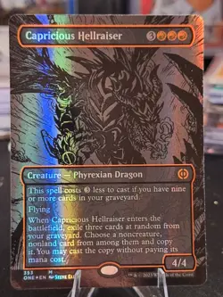 Capricious Hellraiser Oil Slick Raised Foil MTG Magic Mythic Rare - Image 1