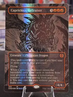 Capricious Hellraiser Oil Slick Raised Foil MTG Magic Mythic Rare - Image 3