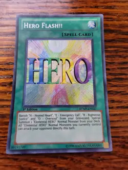 RYMP-EN027 Hero Flash!! - Secret Rare - 1st Edition LP Yugioh Card - Image 1