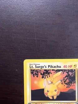 2000 Pokemon Gym Challenge Lt. Surge’s Pikachu 1st Edition 84/132 Free Shipping - Image 2