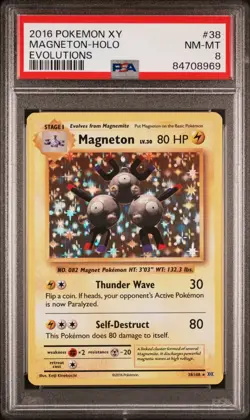 Pokemon PSA 8 TCG Magneton XY Evolutions 38/108 Holo Rare - Image 1