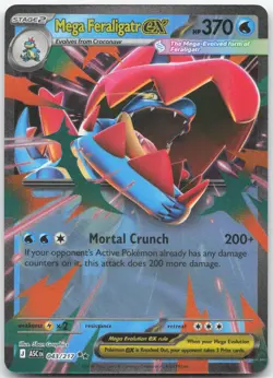 Mega Feraligatr ex 043/217 Double Rare Ascended Heroes Pokemon Near Mint - Image 1