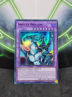 Yugioh Amulet Dragon DLCS-EN005 Purple Ultra Rare 1st Edition NM - Image 1