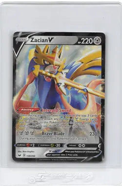 Zacian V - 138/202 - Ultra Rare Pokemon SS01 Sword & Shield Base - nm - Image 1