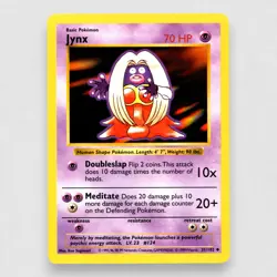 Jynx 031/102 Base Set (Shadowless) Unlimited Uncommon Pokemon TCG LP - Image 1
