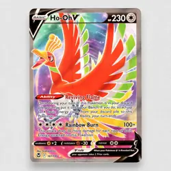 Ho-Oh V (Full Art) 187/195 SWSH12: Silver Tempest Ultra Rare Pokemon TCG NM - Image 1