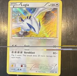 Pokemon Lugia XY156 XY Holo Basic 120 HP Aeroblast English Pokemon TCG - Image 1