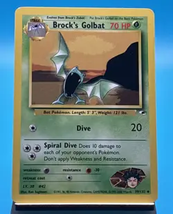 Brock's Golbat 39/132 Uncommon Gym Heroes WOTC Pokemon - Image 1
