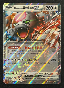 Blood Moon Ursaluna EX 141/167 Holo Ultra Rare Twilight Masquerade Pokemon NM - Image 1
