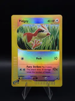 Pokemon Pidgey 123/165 Expedition Base Set Reverse Holo 40 HP 2002 - Image 1