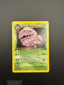 Pokemon Dark Weezing (31) 1st Edition Rare Team Rocket 31/82 LP - Image 1
