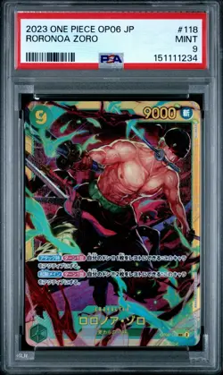 ONE PIECE JAPANESE OP06-WINGS OF THE CAPTAIN #118 RORONOA ZORO - Image 1