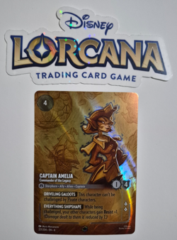 Disney Lorcana Azurite Sea Enchanted Captain Amelia Commander English Rare NM - Image 1