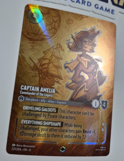Disney Lorcana Azurite Sea Enchanted Captain Amelia Commander English Rare NM - Image 3