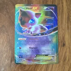 Mew EX Full Art Ultra Rare Holo 46/124 Dragons Exalted Pokemon Card English - Image 1