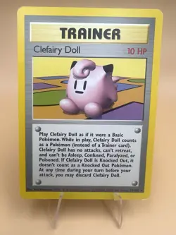 4th Print 1999-2000 Pokemon CLEFAIRY DOLL Card BASE Set 70/102 Rare TCG WOTC Hp - Image 1