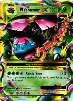 Pokemon TCG MegaVenusaur-EX Holo Rare Card Evolutions 2/108 VLP - Image 1
