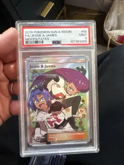 Pokemon TCG Jessie & James Hidden Fates Holo Full Art Ultra Rare Card 68/68 - Image 1