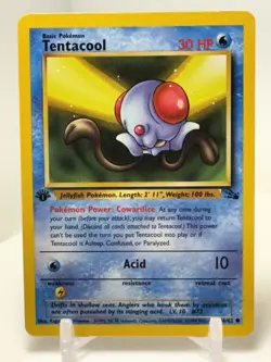 Pokemon Card Tentacool 56/62 Fossil 1st Edition - Image 1