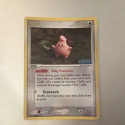 Pokemon TCG Cleffa 21/115 EX Unseen Forces Reverse Holo Rare Card 2005 English - Image 1