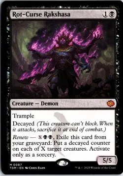 Rot-Curse Rakshasa 87 Mythic Tarkir: Dragonstorm Magic: The Gathering NM/M - Image 1