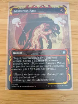 MTG Monstrous Rage (FOIL Showcase) 0045 Secrets of Strixhaven Mystical Archive - Image 1