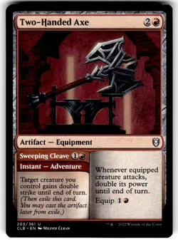 1 x Two-Handed Axe // Sweeping Cleave - Commander Legends: Battle for Baldur NM - Image 1