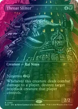 Throat Slitter 2360 Secret Lair x Kevin Eastman Colors Foil MTG NM - Image 1