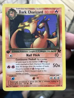 Pokemon Dark Charizard Team Rocket 21/82 Rare 1st Edition LP/MP - Image 1